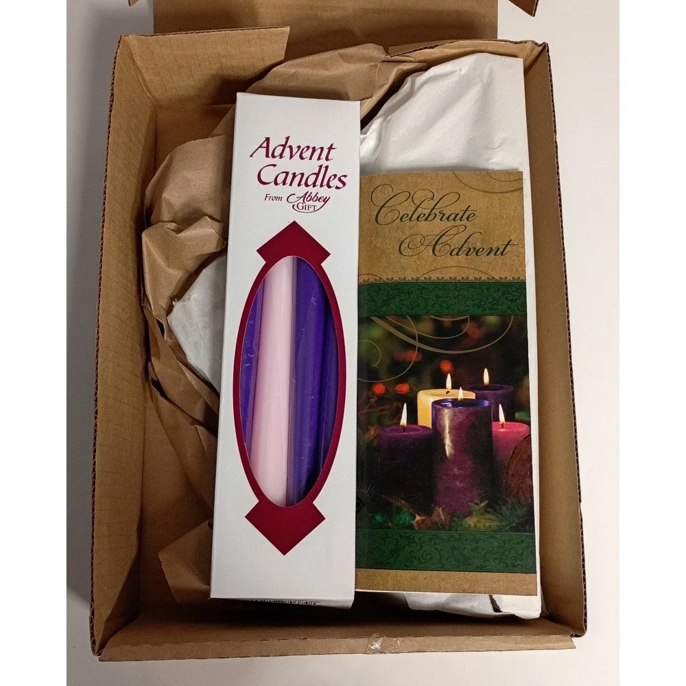 Abbey Press Holy Family Advent Candle Holder Nativity Christmas Decor AD147